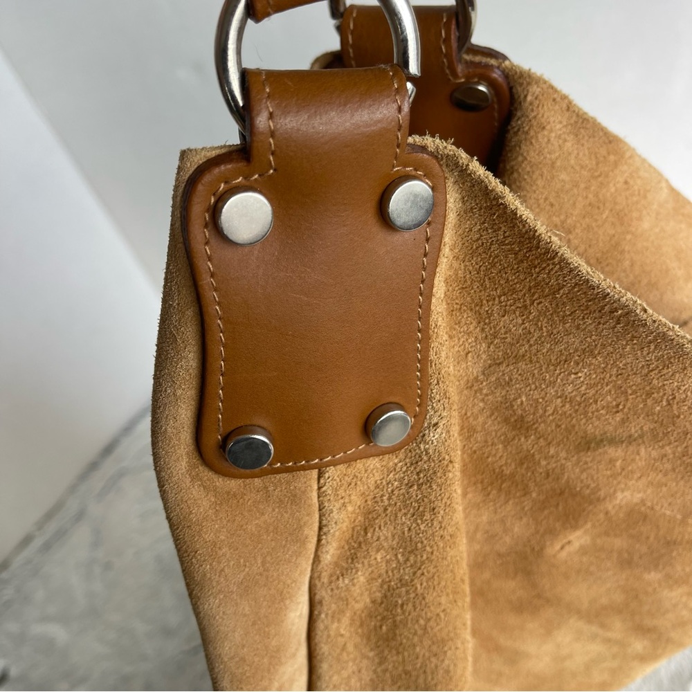 MAURIZIO TAIUTI Suede Leather Tan Color Hobo Bag - Picture 6 of 13